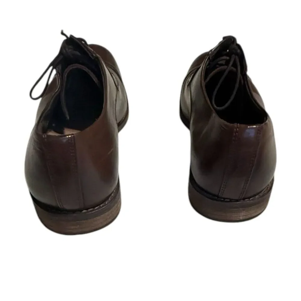 Nunn Bush 84652-200 Holt Lace-Up Brown Leather Cap Toe Oxfords shoes Men's 10 W